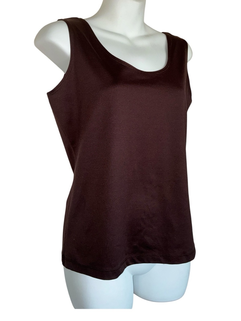 A'nue Miami Tank Top, Rich Brown, Scoop  next, sleeveless. NWT XL